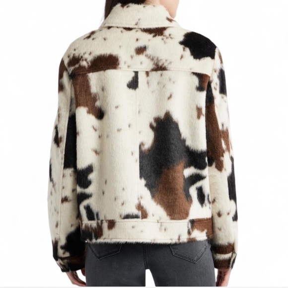 Bernardo Cow Print Faux Fur Jacket - Picture 4 of 7